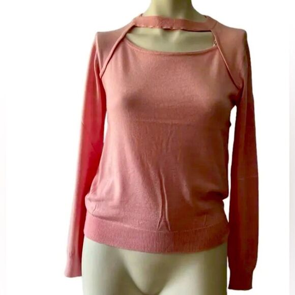 Sweaters - UNIQ New Women's Pink Sweater Crew Neck Long Sleeve Top Stretchy